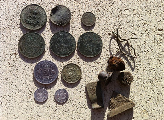 Metal detecting finds - coins