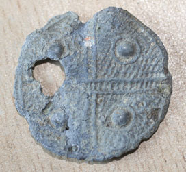 Fig 2 – Lead Medieval pilgrim badge type object?
