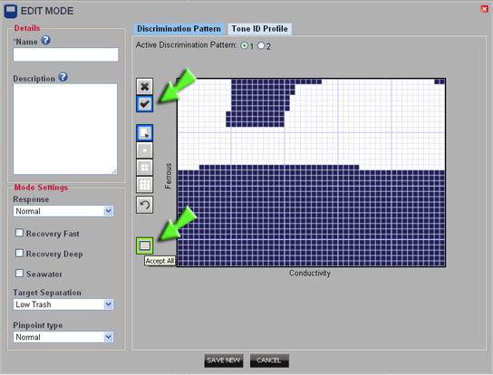 Fig 2 – Accept all to clear the screen