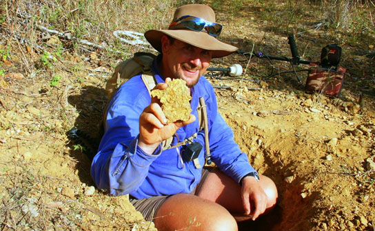 Metal detecting finds - gold nugget