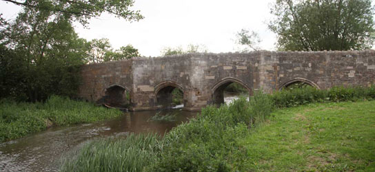 Metal detecting under a bridge