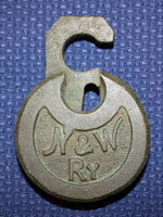 Metal detecting finds - Norfolk & Western Railway padlock Metal detecting finds - Norfolk & Western Railway padlock
