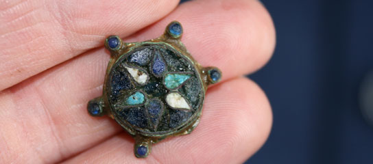 Viking Cloisonne brooch found on pasture by Steve