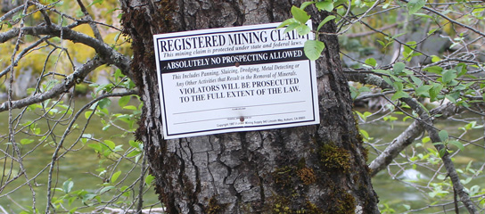 Gold prospecting claim marker