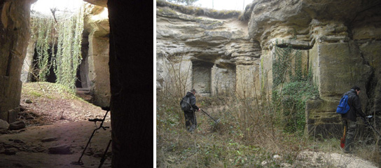 Metal detecting in caves