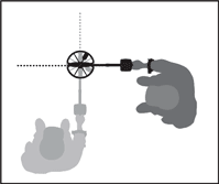 Illustration of pinpointing when metal detecting 