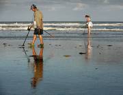 Metal Detectorists Detecting at the Beach - USA Metal Detectorists Detecting at the Beach - USA
