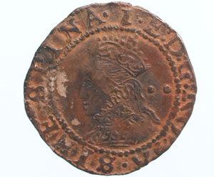 Elizabeth I halfgroat coin