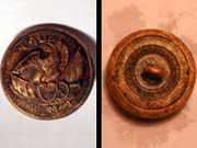Metal detecting finds - Kentucky cadet button Metal detecting finds - Kentucky cadet button