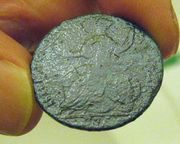 metal detector finds - 1775 King George III coin metal detector finds - 1775 King George III coin