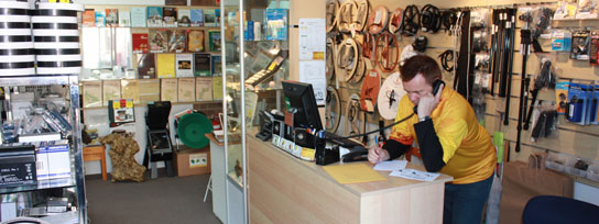 Miners Den SA - inside the shop