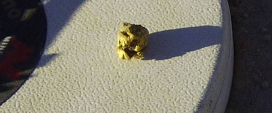 Rye patch gold nugget found with a Minelab metal detector