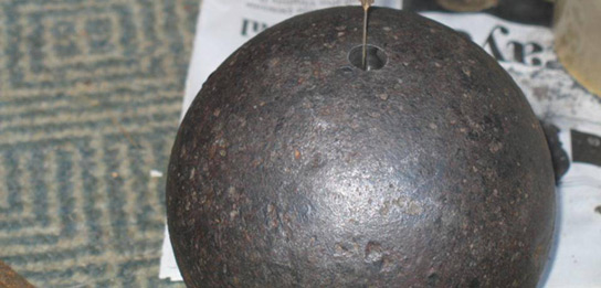 Best find so far a Confederate cannon ball