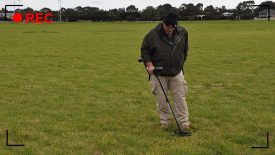 Recording myself metal detecting