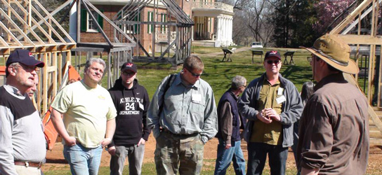 Tour of the President's mansion (background) and spent some time with Dr. Matthew Reeves on sites carefully studied and recreated by Montpelier's Archaeology Department