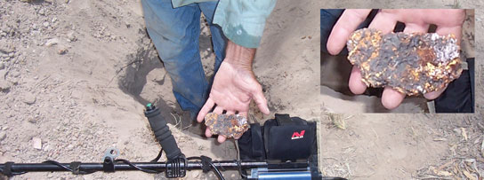 Gold found using a Minelab metal detector